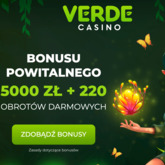 Aktualne bonusy w kasynie Verde