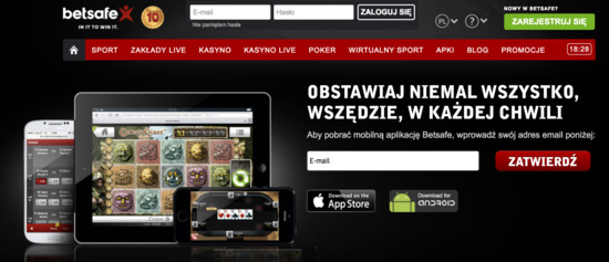aplikacja mobilna kasyna Betsafe