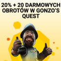 Bonus 20%+ 20 free spinów w Gonzo Quest w Spinamba