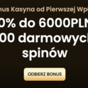 Bonus od pierwszej wpłaty 100% do 6 500zł z 100FS