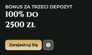 Bonus od trzeciej wpłaty w kasynie Goldzino