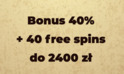 Bonus w Smokace - 40 free spins i do 2400 zł