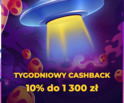 Cotygodniowy cashback w Cosmicslot - 10% do 1300zl