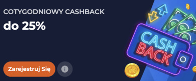 Cotygodniowy cashback w NineCasino