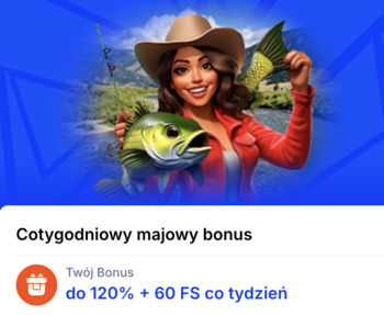 Cotygodniowy majowy bonus kasynowy