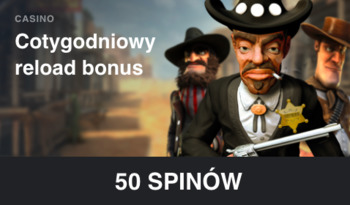 Cotygodniowy  reload bonus 50 free spins