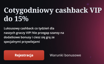 Cotygodniowy zwrot gotówki 15% do 12850 PLN w kasynie internetowym Lamabet