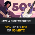 Do €50 za depozyt w weekend w kasynie online Golden Star
