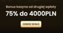 Drugi depozyt bonus 75% do 4250PLN z GoldSpin