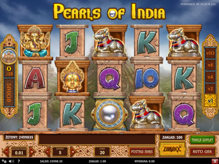 Gra hazardowa Pearls Of India za darmo