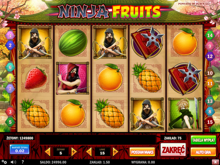 Gra slotowa Ninja Fruits za darmo