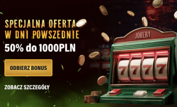 Odbierz bonus 50% w Jokery Odbierz bonus 50% w Jokery