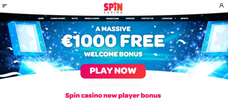 Oferta bonusowa w kasynie Spin Casino