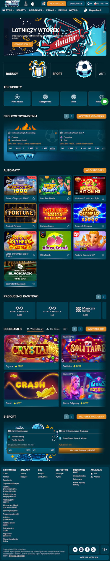 Strona glówna kasyna ColdBet