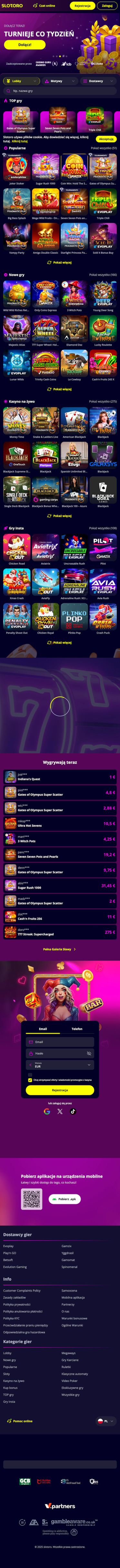 Strona główna kasyna Slotoro