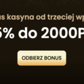 Trzeci depozyt bonus  125% do 2 250 zł z GoldSpin