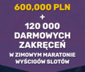 Zimowy maraton o 600,000 zł z free spinami w Playamo